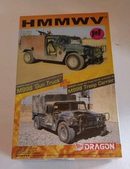 Dragon #7296 HMMWV-M1045 TOW + M1046 TOW w/ASK 1:72 Scale Open Box-NOS