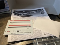 AMT ETRL 1:25 ’67 MUSTANG FASTBACK MODEL KIT Lot & Started SVT Mustang Cobra