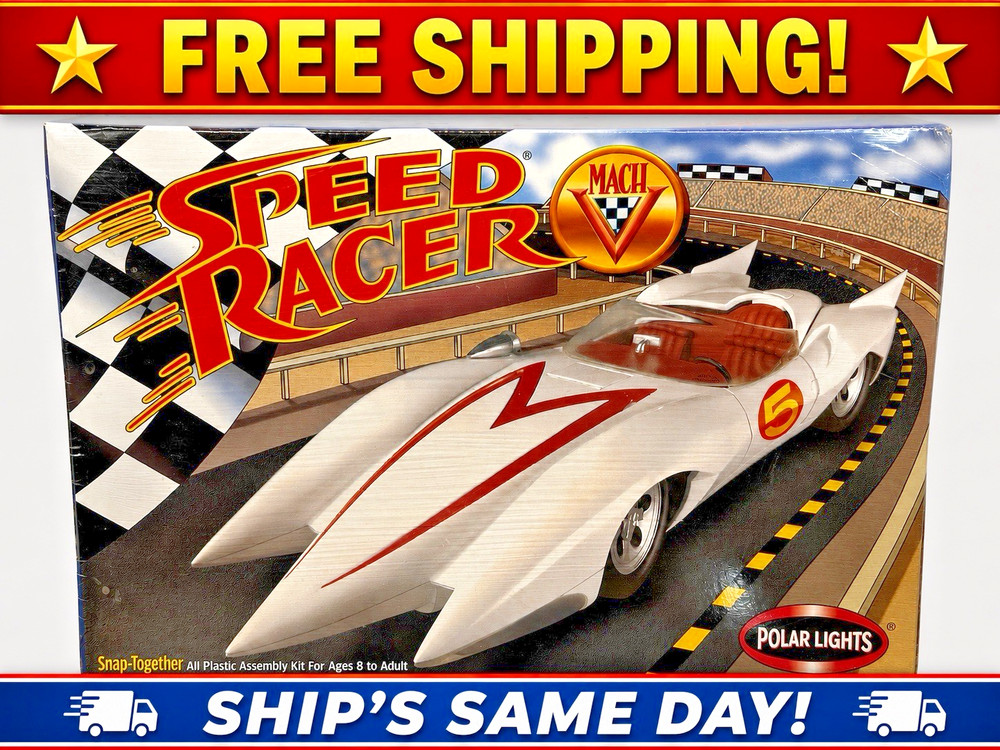 Polar Lights Speed Racer Mach 5 Snap-Together Model Kit #6807-FACTORY SEALED