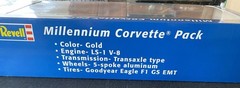 Revell 2000 Millennium Corvette 3 pack Gold With Black interior In 3 Bodies NIB