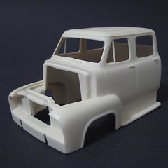 NB295 Jimmy Flintstone 1953 Ford 4 door Cabover resin car body