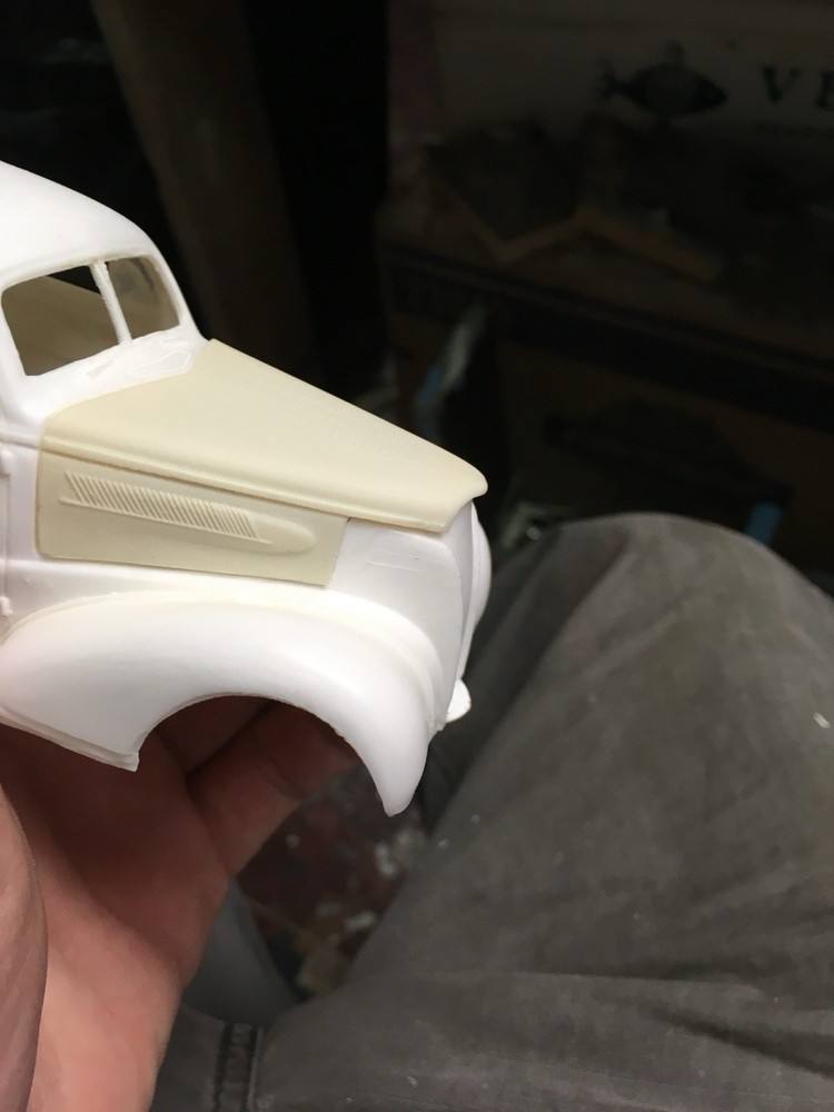 37 Chevy Resin Louvered Hood