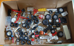 Vintage Junkyard Lot Of Misc. Model Kit Parts See Description Photos tires wheel