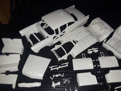 1/25 scale Model car parts AMT 56 ford Victoria Body Chassis Interior