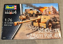 Revell WW II German Sd.Kfz 11 & 7.5 CM Pak 40 Model Kit 1/76 #03252