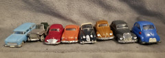 Lot of 8, 1/87, HO Scale, VTG 60’s Marx E.L.M Autos, VW BMW Jeep Mercedes Jaguar