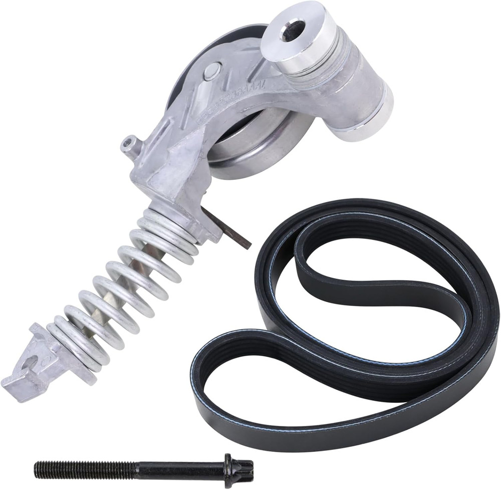 Belt Tensioner Assembly with Pulley with Serpentine Belt Compatible with 2011-20
