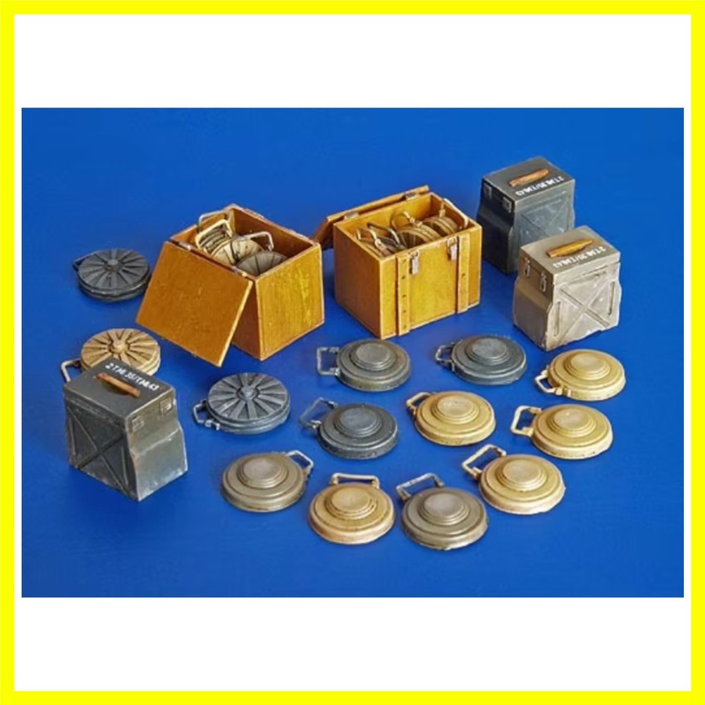 1/35 Scale Die-Cast Resin Model Assembled Kit German Antitank Mines Scene Mod…