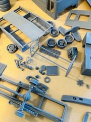 1:25 School Bus Race Car Transporter 3d Printed
