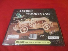 Antique Wooden Car Model Kit P43722 – 82807 1932 Ford V8 Model 18 SEALED