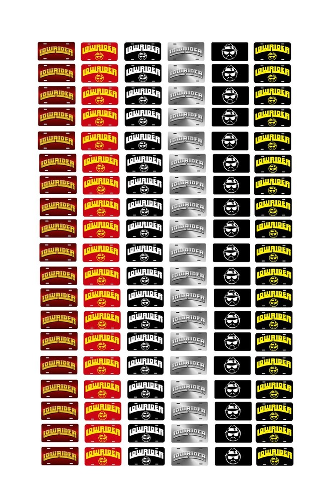 1/24 1/25 scale model car Lowrider license plates tags