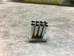 Set of 8 Metal Injector Stacks 1/24 scale – 20 MM long 3.7 MM Diameter 4.7 Flare
