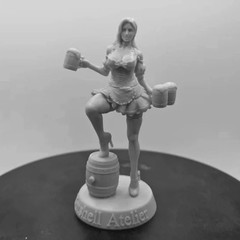 1/24 Resin Figure Model Kit Sexy Bartender Girl Unassembled, Unpainted Model Kit