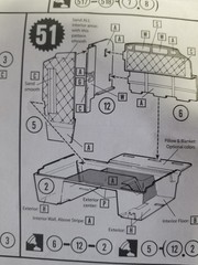 INTERIOR PANELS from Kenworth Aerodyne Cab Over AMT 1:25 Model Kit