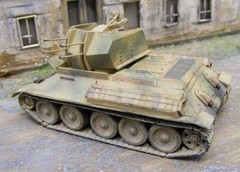 1/72 WWII T-34 with ZSU Flak 38 Military Wheels7213 Models kits