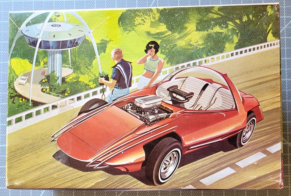 AMT Silhouette Custom Show Car Kit T276 1968 Open Art Box Stock, Street or Drag