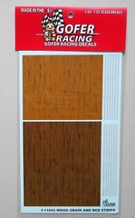 WOOD GRAIN and BED STRIPS 1:24 1:25 GOFER RACING DECALS CAR MODEL 11043