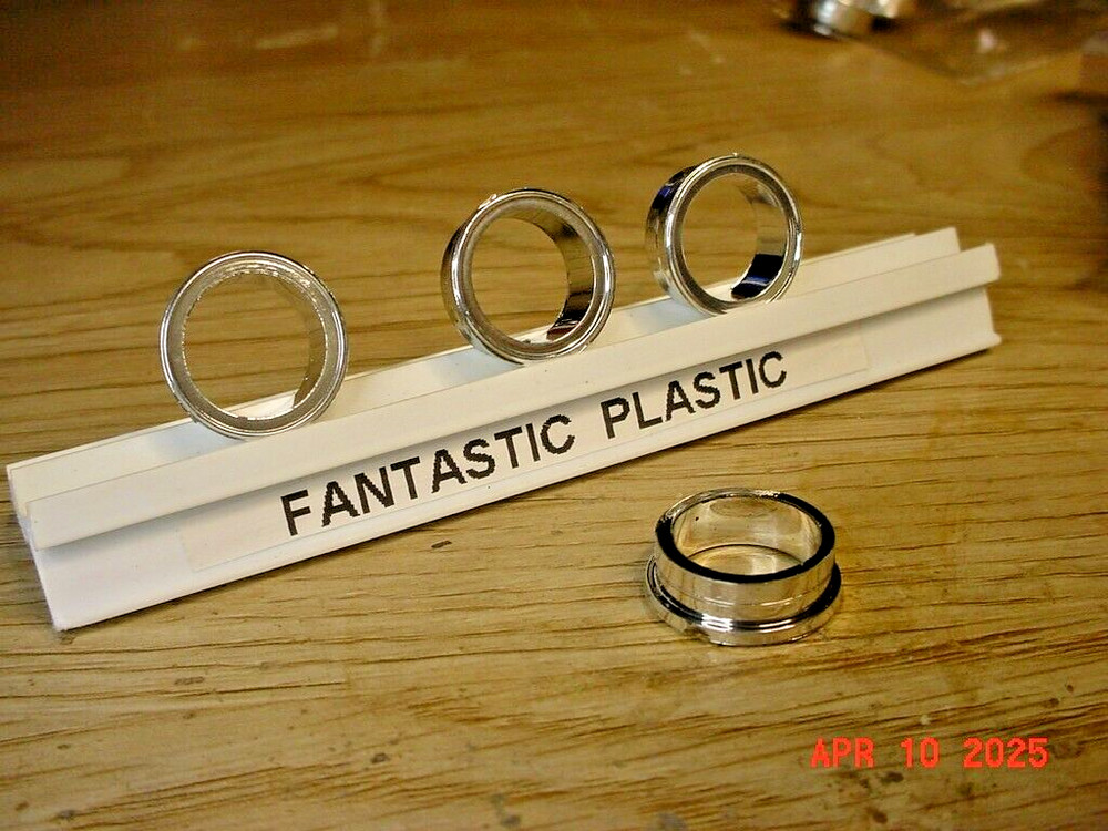 Vintage Chrome Rim Rings set of 4 1/25 Part fb361