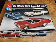Vintage AMT 69 Muscle Cars Super Set Model Inside sealed
