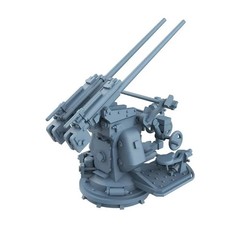 LYCG350345 1/350 German Navy 3.7CM SK C/30 GUNS IN THE DOPP L C/30 TWIN MOUNT