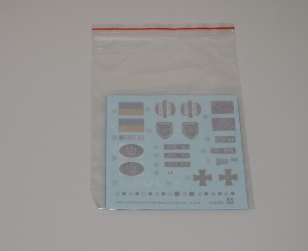 TAKOM UKRAINE KrAZ-6322 #2022 ⭐PARTS⭐ DECAL SET 1/35