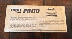 VTG 1977 Pinto Plastic Model Kit MPC 1/25 Scale Ford Unassembled READ 1978