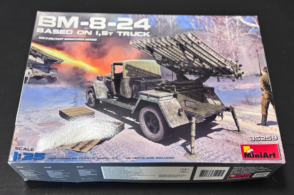 MiniArt 1/35 BM-8-24 Rocket Launcher GAZ-AAA Truck #35259 – NEW