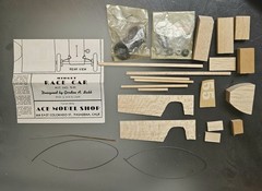 Ace Model Midget Racer Car 1945 Model. 5:R Balsa Wood Kit Rare! Gordon A. Babb