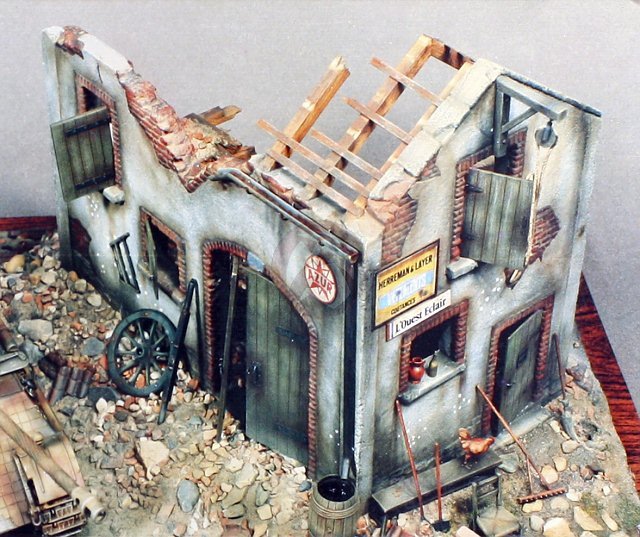 Verlinden 54mm (1/35) Ruined Barn Building Section [Diorama] 106 (MDA 35011)