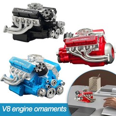 V8 Combustion Engine Motor Engineering Model Toy Internal DIY Hobby AIA