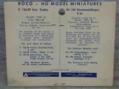 Roco Minitanks (NEW) Z-164 1/87 WWII US M-119 6T Closed Van Trailer Lot #6290K