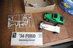1973 AMT ’36 Ford Coupe Roadster Model Car Kit built junkyard box No. A136