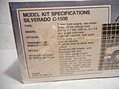 AMT 1989 Chevrolet Silverado C-1500 Model Kit 1/25 NOS Factory Sealed