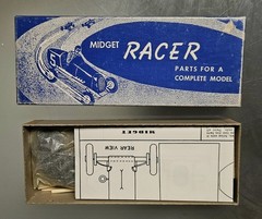 Ace Model Midget Racer Car 1945 Model. 5:R Balsa Wood Kit Rare! Gordon A. Babb