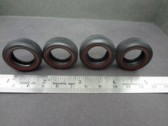 1:25 scale pad printed vinyl MUSCLE CAR RED LINE TIRES (2+2) Read for size