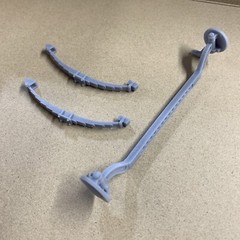 1:25 3d Printed Gasser I Beam Axle Leaf Spring Front End Set. (unchromed)