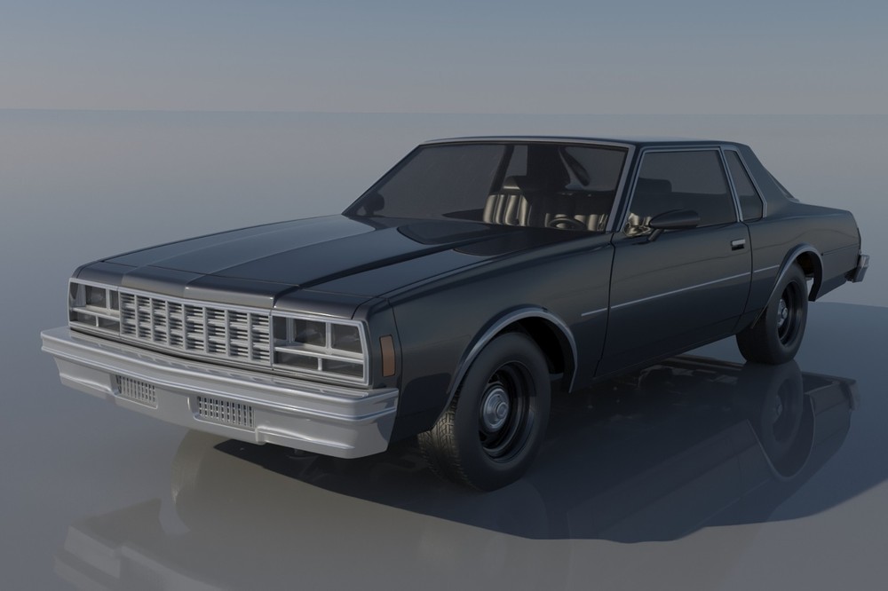 ABS-LIKE RESIN 3D PRINTED 1/32 1977 CHEVY IMPALA 2DR COUPE KIT
