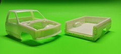USA 1 1990 Chevy Silverado Pickup Truck 1/25 Cab Body Glass Bed Box Interior Tub