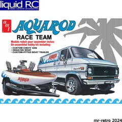 AMT 1338 Aqua Rod Race 75 Chevy Van Race Boat Trailer 1/25