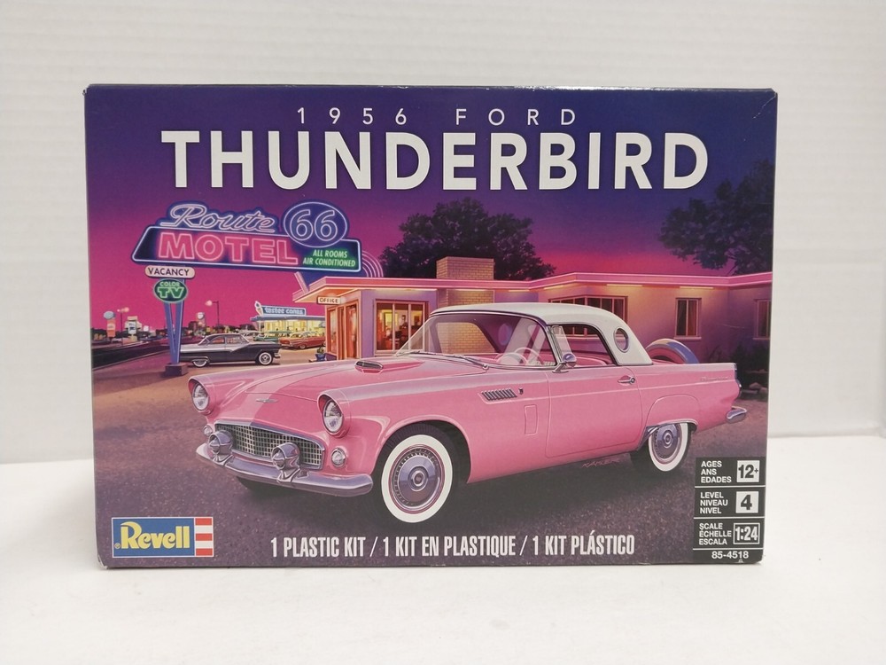 Revell 1/24 1956 Ford Thunderbird Plastic Model Kit 85-4518 Factory Sealed Kit
