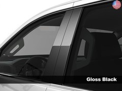 Rvinyl Pillar Post Pre Cut Window Trim Kits in Gloss Black Compatible with Ford