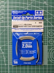 Tamiya Detail-Up Parts Series BRAIDED HOSE (2.0mm OUTER DIAMETER) 12662