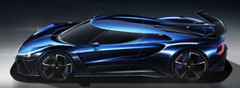 1:12QUASAR Race Car24Custom Built HyperCar SuperCar18Concept Model Carousel GOLD