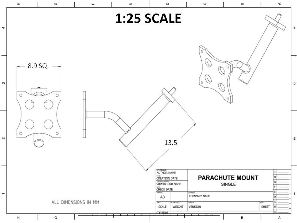 6 off, 3D Print Resin, Drag Race Model Car Parachute Parts, Various Scales
