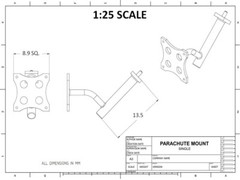 6 off, 3D Print Resin, Drag Race Model Car Parachute Parts, Various Scales