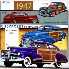 MOEBIUS MODELS 2301 1/25 1947 CHEVROLET FLEETMASTER AEROSEDAN MODEL KIT