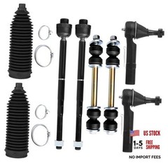 Front Inner Outer Tie Rod End w/Steering Boot fit for Chevy Silverado 1500