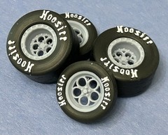 Resin 15/17 Scale inch “Weld Magnum 3” Wheels With Drag Slicks 1/24, 1/25