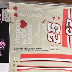 Blue Ridge Decals 1057 1/25 Scale #25 Virginia Is For Lovers NASCAR