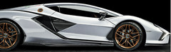 Lamborghini 1:18Race Car12Custom Built Concept Metal Body Model Carousel White24